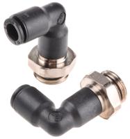 3169-06-13 Legris LF3000 Series Elbow Threaded Adaptor, G 1/4 Male to Push In 6 mm, Threaded-to-Tube Connection Style