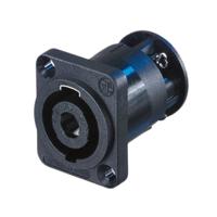 rsnl4mp-st Neutrik RSNL4MP-ST Panel Mount Loudspeaker Connector Plug, 4 Way, 30ABlack, Screw Termination