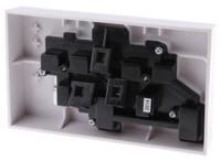 776-8431 RS PRO White 2 Gang Plug Socket, 1 Pole Poles, 13A, Type G - British, Indoor Use