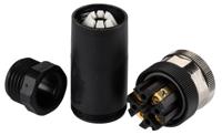 t4110002041-000 TE Connectivity Circular Connector, 4 Contacts, Cable, M12 Connector, Socket, Female, IP67, T411 Series