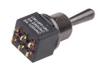 820-0510 RS PRO Toggle Switch, PCB Mount, (On)-Off-(On), DPDT, Solder Terminal