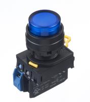 yw1l-m2e10q4s Idec YW Series Illuminated Push Button Complete Unit, Panel Mount, 22mm Cutout, SPST, IP65