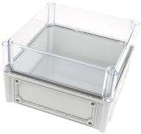 ekoe-180-t-ekovt Fibox EK Series Grey Polycarbonate Enclosure, IP66, IP67, Flanged, Transparent Lid, 280 x 280 x 180mm