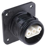 185-1b1000-s0301 ABB 3 Pole IP68 Rating Panel Mount Male IEC Connector Rated At 16A