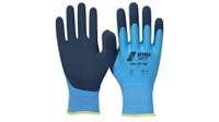3560-9 NITRAS SAFETY Blue Polyester Polyester Work Gloves, Size 9, Latex Foam Coating