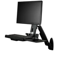 wallsts1 StarTech.com Wall Mounted Sit-Stand Desk, Max 24in Monitor, 1 Supported Display(s) With Extension Arm