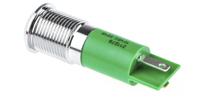 211-279 RS PRO Green Panel Mount Indicator, 12V dc, 14mm Mounting Hole Size, Solder Tab Termination