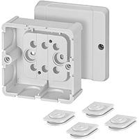 dp-9020 HENSEL DP Series Grey Polystyrene Junction Box, IP54, 49 x 88 x 88mm