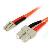 fiblcsc1 StarTech.com LC to SC Duplex Multi Mode OM1 Fibre Optic Cable, 62.5/125μm, Orange, 1m