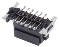 154805-154805-e ERNI SMC Series Straight Surface Mount PCB Socket, 12-Contact, 2-Row, 1.27mm Pitch, Solder Termination