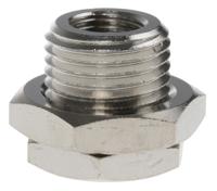 0920-00-10 Legris 0920 Series Bulkhead Threaded Adaptor, G 1/8 Female to M16 Male, Threaded Connection Style