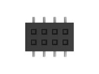1mm-r-d04-vs-00-f-trp TE Connectivity 1MM-R Series Vertical Board Mount PCB Socket, 8-Contact, 2-Row, 1mm Pitch, Surface Mount Termination