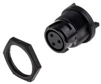 pxp401303s Bulgin Circular Connector, 3 Contacts, Rear, Miniature Connector, Socket, Female, IP69K, IP68, IP66, Buccaneer 4000