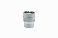 m120524-c Teng Tools 1/2 in Drive 24mm Standard Socket, 12 point, 40 mm Overall Length