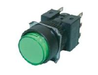 a165l-tgy Omron A16 Series Illuminated Push Button Switch, Panel Mount, Green LED, IP65