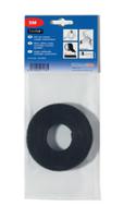 130-00008-textie-1m-pa66pp-bk HellermannTyton Cable Tie, Hook and Loop, 1m x 13 mm, Black PA (Loop), PP (Hook), Pk-1