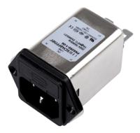 fn9260-1-06 Schaffner 1A, 250 V ac Male Panel Mount IEC Inlet Filter FN9260-1-06, Faston None Fuse