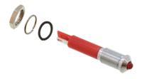 q6p1cxxr24e APEM Q6 Series Red Panel Mount Indicator, 24V dc, 6mm Mounting Hole Size, Faston, Solder Lug Termination, IP67