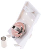 k5801-whi MK Electric, Jack Wall Mount BNC Connector, 50Ω, Crimp Termination, Straight Body