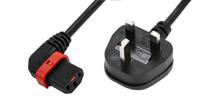il13p-r-uk1-h05-3100-200 Schaffner IEC C13 Socket to Type G UK Plug Power Cord, 2m