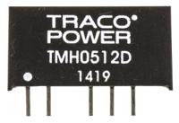 tmh-0512d TRACOPOWER TMH DC-DC Converter, ±12V dc/ ±80mA Output, 4.5 → 5.5 V dc Input, 2W, Through Hole, +85°C Max Temp