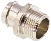 7tca296010r0070-s20m20a Adaptaflex Straight, Conduit Fitting, 20mm Nominal Size, M20, Brass, Silver IP40 rating