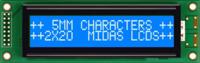 mc22005a6wk-bnmlw-v2 Midas MC22005A6WK-BNMLW-V2 Alphanumeric LCD Alphanumeric Display, 2 Rows by 20 Characters