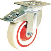 374966 Guitel Hervieu Braked Swivel Castor Wheel, 200kg Capacity, 125mm Wheel