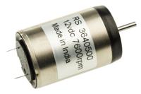 22v28-213e201 Portescap Brushed DC Motor, 4.5 W, 12 V dc, 8.48 mNm, 7600 rpm, 2mm Shaft Diameter