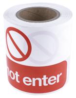 866-068 RS PRO Red/White Polyethylene 100m Barrier Tape