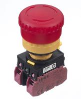 yw1l-v4e02q4r Idec YW Series Twist Release Illuminated Emergency Stop Push Button, Panel Mount, 22mm Cutout, 2NC, IP65