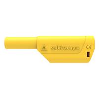 rs-sfk-8500-l-ni-as-ge Schutzinger Yellow Male Banana Connector, 4 mm Connector, Solder Termination, 32A, 1kV, Nickel Plating