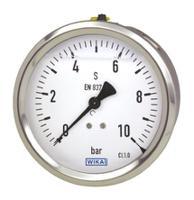 7075554 WIKA G 1/4 Analogue Pressure Gauge 16bar Back Entry 63mm Outside Diameter, UKAS