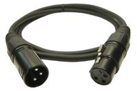 189-3945 RS PRO Male 3 Pin XLR to Female 3 Pin XLR  Cable, Black, 1m