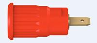 233120-22 Staubli Red Female Banana Socket, 4 mm Connector, Press Fit Termination, 24A, 1000V, Gold Plating