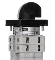 265-7674 RS PRO, SP 12 Position 30° Multi Step Cam Switch, 500V ac, 16A, Knob Actuator