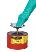 jut10208rd Justrite Steel Plunger Can, 1.9L
