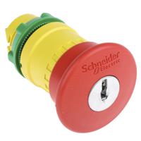 zb5as944 Schneider Electric XB5 Series, Red Push Button Head, Key Release, 22mm Cutout