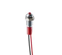 249-4342 RS PRO Red Panel Mount Indicator, 2V dc, 8mm Mounting Hole Size, Lead Wires Termination, IP67