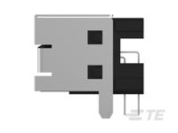 292317-4 TE Connectivity Right Angle, PCB Mount, Socket- Single Port Type B 2.0 USB Connector