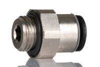 3101-06-10 Legris LF3000 Series Straight Threaded Adaptor, G 1/8 Male to Push In 6 mm, Threaded-to-Tube Connection Style