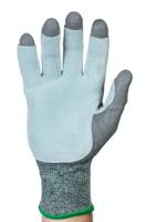 aur01-07 Tornado Aura Grey Yarn Yarn Cut Resistant Gloves, Size 7, Polyurethane Coating