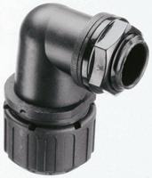 asf34pg2990-awb34 Adaptaflex 90° Elbow, Conduit Fitting, 34mm Nominal Size, PG29, Nylon 66, Black IP66, IP67, IP68, IP69K rating