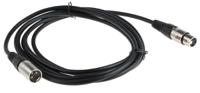 742-4494 RS PRO Female 3 Pin XLR to Male 3 Pin XLR  Cable, Black, 3m