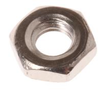 483-0338 RS PRO, Nickel Plated Brass Hex Nut, DIN 439B, M3