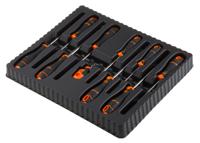 b219010 Bahco B219.010 Phillips; Pozidriv; Slotted; Square Screwdriver Set, 10-Piece