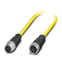 1406221 Phoenix Contact Male 4 way M12 to Female 4 way M12 Sensor Actuator Cable, 0.5 m