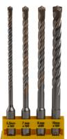 dt9702-qz DeWALT 4-Piece SDS Plus Drill Bit Set for Masonry, 10mm Max, 5.5mm Min, Steel Bits