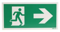 370-1526 Plastic Emergency Exit Right Non-Illuminated Emergency Exit Sign