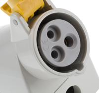 5131650t Scame IP44 Yellow Wall Mount 2P + E Industrial Power Socket, Rated At 16A, 110 V